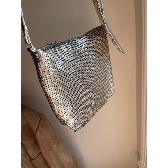 Vintage 1980s Whiting and Davis Silver Mesh Belt and Bag - Picture 7 of 8